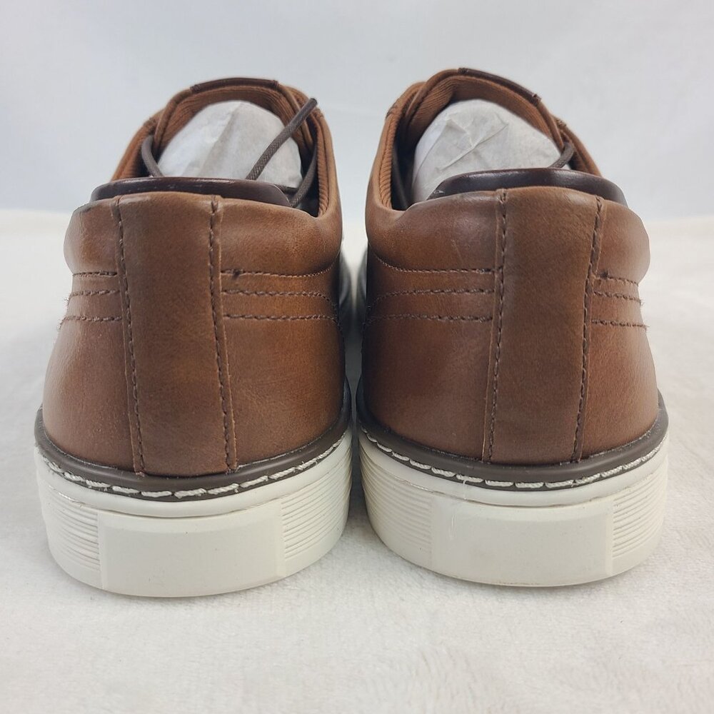 NEW Crown Vintage Brown Lace-Up Faux Leather Casual Shoes For Men Size 10.5M - Picture 5 of 10